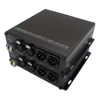 Bi-Di XLR बैलेंस्ड ऑडियो टू फाइबर कन्वर्टर 2-Ch 3 पिन XLR