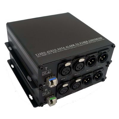 Bi-Di XLR बैलेंस्ड ऑडियो टू फाइबर कन्वर्टर 2-Ch 3 पिन XLR