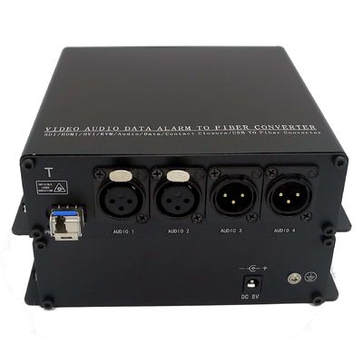 Bi-Di XLR बैलेंस्ड ऑडियो टू फाइबर कन्वर्टर 2-Ch 3 पिन XLR