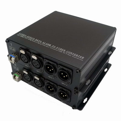 Bi-Di XLR बैलेंस्ड ऑडियो टू फाइबर कन्वर्टर 2-Ch 3 पिन XLR