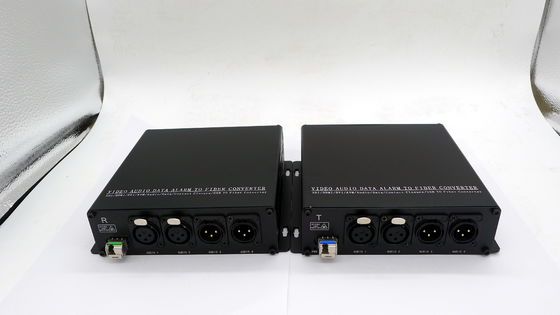 Bi-Di XLR बैलेंस्ड ऑडियो टू फाइबर कन्वर्टर 2-Ch 3 पिन XLR