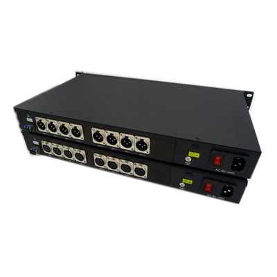 संतुलित 8ch XLR ऑडियो टू फाइबर कन्वर्टर ब्रॉडकास्ट स्टूडियो