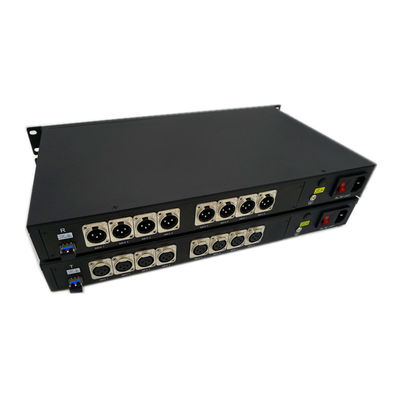 संतुलित 8ch XLR ऑडियो टू फाइबर कन्वर्टर ब्रॉडकास्ट स्टूडियो