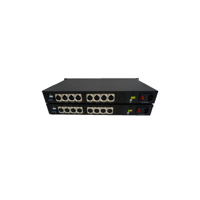 संतुलित 8ch XLR ऑडियो टू फाइबर कन्वर्टर ब्रॉडकास्ट स्टूडियो