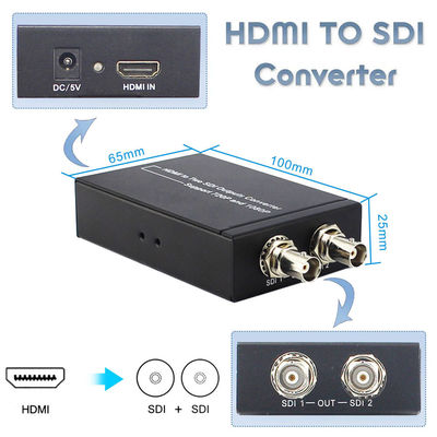 5V 1A पावर एडॉप्टर के साथ एक साथ HDMI से SDI कन्वर्टर